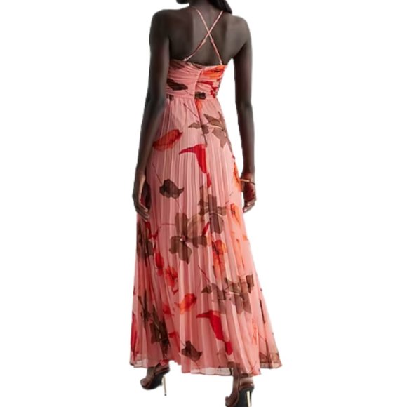 NEW w/ TAGS Pleated Floral Dress size Large - Picture 3 of 8